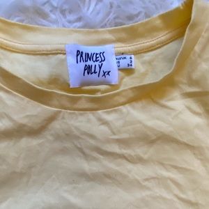 Yellow cropped tee from Princess Polly